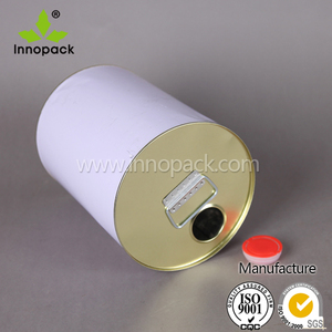 Capuchon en plastique à bec extractible, bouchon en acier inoxydable et poignée métallique, personnalisables pour le fer blanc à huile rond - Product Image 4