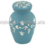 Recuerdo de urna de cremación de pájaros y flores, suministros funerarios, BRASSWORLD, INDIA - Product Image 5