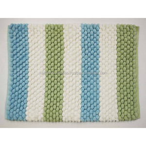 Super Soft Striped Japan Style Eco-Friendly Microfiber <b>Chenille</b> Bath Mats & <b>Rugs</b> Made From Cotton Material - Product Image 3