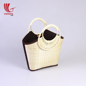 Summer Woven Bamboo <b>Handbag</b>/ Handcraftedhandbag/ <b>Handbag</b> for Women - Product Image 2