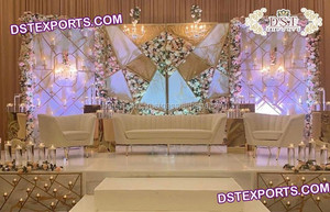 Decoración brillante para escenario, candelabro con parte trasera de vela en inglés para boda, decoración de pared, candelabro de flores con marco de fibra - Product Image 5