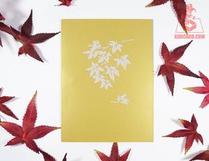 การ์ดอวยพรกระดาษป๊อปอัพรูปต้นเมเปิลสีเหลืองสวยงาม3D งานหัตถกรรมประดิษฐ์สำหรับวันแม่ดีไซน์ใหม่ - Product Image 5