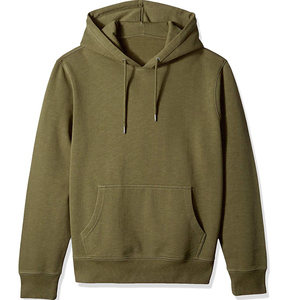 Sudaderas con capucha de color verde oliva para hombre hechas a medida Sudaderas de invierno de talla grande con estampado y bordado para la temporada - Product Image 1