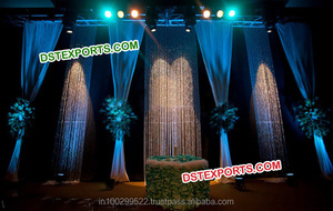 Boda musulmana brillante paraguas Fondo colorido de escenario de boda cortina boda escenario Embrodried telón de fondo - Product Image 2