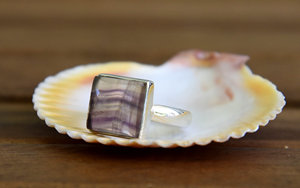 Bague fluorite ovale ronde poire carré fantaisie rectangle inde pierre précieuse naturelle cabochon de pierre en argent sterling 925 - Product Image 5