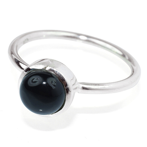 Superbes bagues en argent sterling 925 avec onyx noir, motif amoureux Shri Ashapura, sertissage clos, style bohème chrétien - Product Image 2
