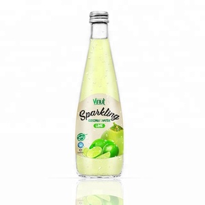 Muestra gratis Botella de vidrio de 330ml Agua de coco con gas real con jugo de limón Servicio OEM/ODM Superventas Fábrica de Vietnam - Product Image 1