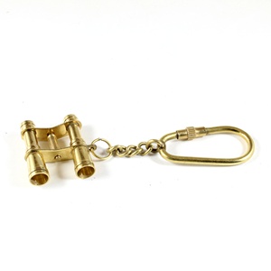 พวงกุญแจกล้องสองตาทำจากทองเหลืองขนาดเล็กพวงกุญแจส่งเสริมการขายพร้อมห่วงคาราบิเนอร์อุปกรณ์เสริมสำหรับเป็นของขวัญทางทะเลขนาดกะทัดรัด - Product Image 2