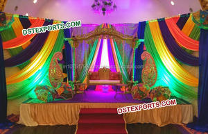 Boda Mehandi escenario novia Banco estilo árabe paquistaní Sangeet escenario asiático boda Mehandi escenario decoración mejor precio EE. UU. - Product Image 6