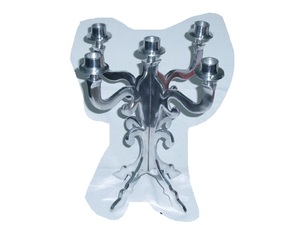 Candelabros de aluminio pulidos con espejo personalizables para el hogar y la fiesta, candelabros de Metal navideños, linternas y tarros - Product Image 4
