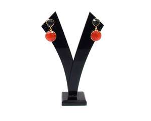 Pendientes de aro hechos a mano de cornalina y Lolita de moda con acabado de oro y piedras preciosas con chapado en oro, joyería única - Product Image 6