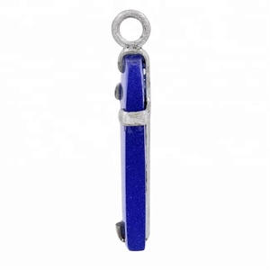 Rectángulo genuino Cuarzo azul Piedra preciosa Sólido 925 Plata esterlina Diseño Colgante Joyería Mayorista Fabricación Casa De Plata - Product Image 2