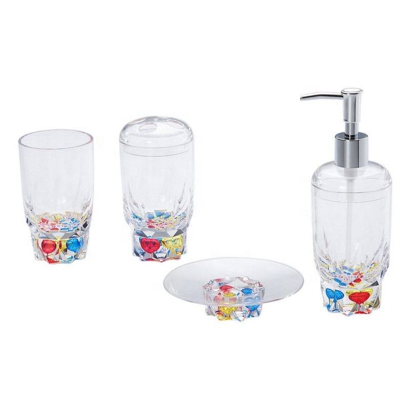 Transparent & bottoom with colored bubbles