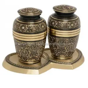 Companion Brass Premium Quality Handcrafted Manually Manufactured and Engraved Superior Quality Cremation Urn for Ashes