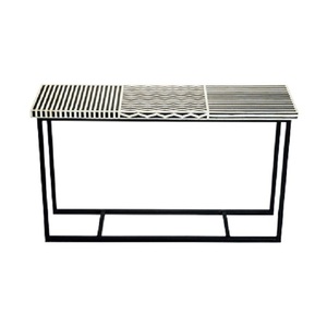 Mesa de consola con incrustaciones de hueso indio moderno para el hogar o la oficina Muebles de sala de estar con estilo - Product Image 1