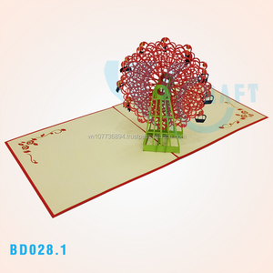 Montres mécaniques personnalisées 3d popup, fabrication de cartes vietnamiennes à la main - Product Image 2