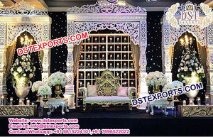 ชุดเวทีมุสลิมวอลิมาที่สวยงามของตกแต่งงานแต่งงานด้วยวัสดุไฟเบอร์กลาสการออกแบบที่ทันสมัยกำหนดขนาดเองได้ - Product Image 3