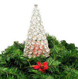 Porte-bougie en cristal et métal de forme conique, élégance moderne, centre de table de mariage, décoration de table de haute qualité pour l'église, automne - Product Image 2