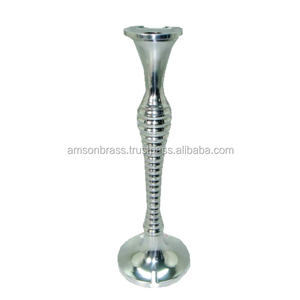 Support et porte-bougie indien en aluminium fait main de haute qualité, durable, portable, pour décoration de table de Noël avec base ronde - Product Image 4