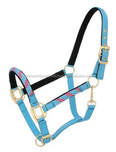 Shemax International Horse Equestrian Nylon <b>Halters</b> with Poly Rope Overlay Model SI-2139 - Product Image 2