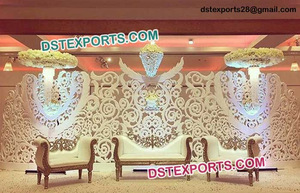 สวยแต่งงานโลหะเทียนผนังสวยเทียนผนังสำหรับขั้นตอนการแต่งงานเวทีแต่งงานเทียนผนังกลับ - Product Image 4