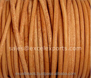 Cordones de cuero natural Correas de cuero Premium 100% Cuero curtido vegetal genuino de India Excel Exports - Product Image 2