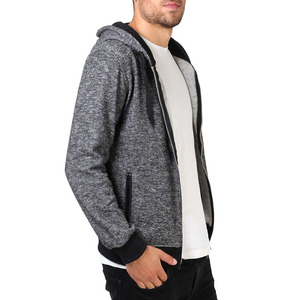 <b>men</b> <b>hoodies</b> custom unisex satin lined oversized full <b>zip</b> <b>up</b> cropped <b>grey</b> plain embossed winter plus size <b>hoodies</b> & sweatshirts - Product Image 1