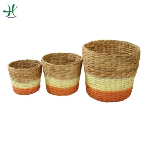 Newest Large <strong>Colorful</strong> <strong>Wicker</strong> <strong>Baskets</strong> Custom Metal Iron Handles Home Storage Decor Weaving Design for Living Room Camping - Product Image 4