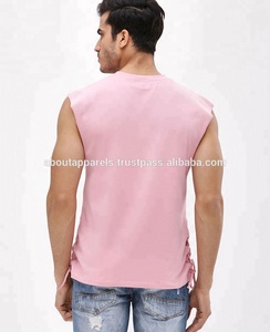 Meilleur fabricant en vrac personnalisé OEM pas cher prix de gros coton Fitness hommes débardeur surdimensionné à lacets respirant débardeur - Product Image 2