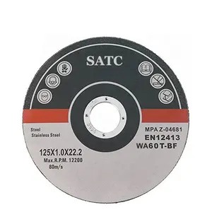 Europe Quality Cutting And Grinding Discs 125mm X 1 Mm Metal Cutting Disc