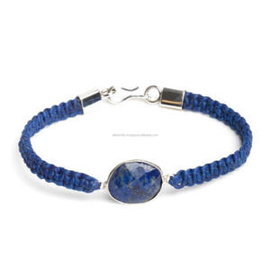 สร้อยข้อมือลูกปัดแบบถัก,สร้อยข้อมือมิตรภาพแบบการถักปมเชือกผ้าฝ้ายแฮนด์เมด - Product Image 4