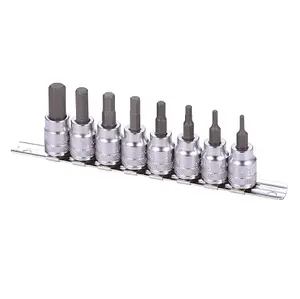 8PC 3/8" HEX BIT SOCKET SET