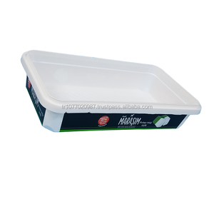 Cubo de PP IML y tapa IML para alimentos, Tapa Rectangular de 645ml, DKK645, fecha de helado, mantequilla, Chocolate Embalaje - Product Image 4