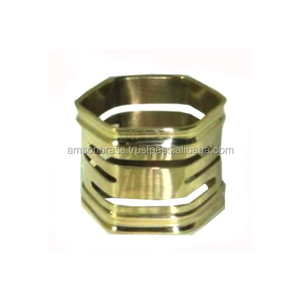 Metal <b>Napkin</b> Ring Round Metal <b>Napkin</b> Ring <b>Silver</b> Plated High Quality Usage for Table Decoration Designer Leaf - Product Image 2