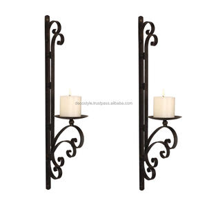 Candelabro de pared plateado Portavelas - Product Image 4