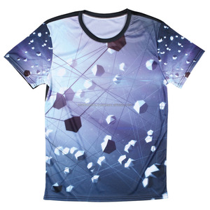 Camiseta de cuello redondo para hombre, de alta calidad Camisa de algodón, sensación de sublimación, 100% poliéster, personalizada, Impresión de logotipo - Product Image 3