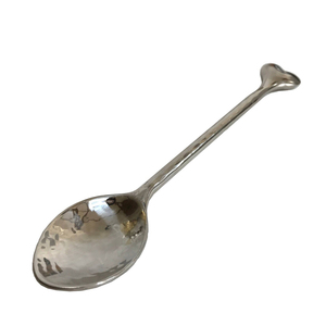 Métal Martelé Coeur Cuillères À Thé - Product Image 1
