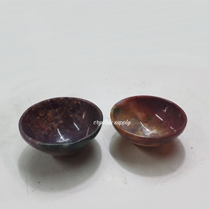 Eco-Friendly Jasper Agate <b>Bowl</b> by <b>Crystals</b> Supply Fancy Polished Natural Stone <b>Bowl</b> Unique Home Decor - Product Image 1