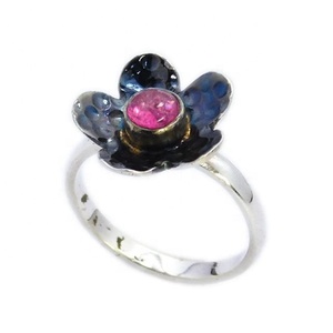 Beautiful Unique 925 Sterling Silver Eternity Vermeil <b>Ring</b> <b>Rose</b> <b>Quartz</b> Gemstone Classic Bezel Setting for Parties Direct - Product Image 1