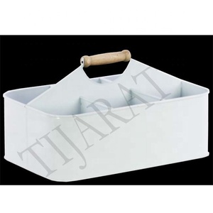 Fresh Arrival Galvanized <b>Storage</b> <b>Basket</b> Tray with Handles <b>for</b> Serving & Display Tabletop Decoration Home Hotel Restaurants - Product Image 2
