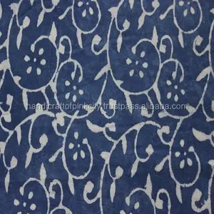 Индийская Вуаль хлопка-Индиго батик ткань, текстиль и ткани 3 ярда