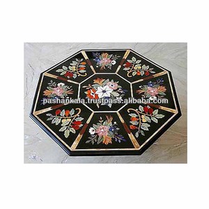 Mesa de centro con incrustación de mármol, Pitra Dura - Product Image 1