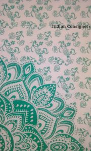 Ombre Mandala Bohème Imprimé À La Main Ethnique Coton Nappe Vert Tapisserie Petite Affiche Par Les Expéditeurs Indiens - Product Image 3