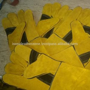 Gants de sécurité en cuir véritable fendu de vache résistants à la chaleur et anti-coupure Tig Welding Gants de travail anti-chocs et antidérapants - Product Image 4