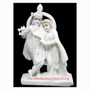 Makrana Marble Radha Krishna <b>Statue</b>, Indian Radha Krishna God <b>Statue</b>, Beautiful Radha Krishna Murti - Product Image 1