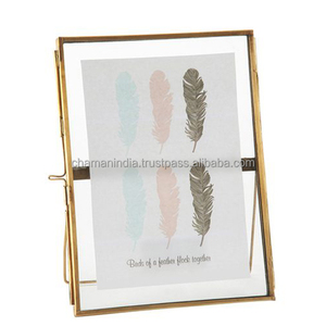 Standing Brass Glass <b>Picture</b> Photo <b>Frame</b> - Product Image 1