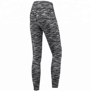 กางเกงเลคกิ้ง2สีสำหรับผู้หญิง,กางเกงโยคะ3ชั้นสีล้วนผ้าพันขา - Product Image 3