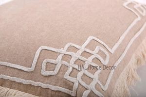 Housse de coussin personnalisée pour oreiller décoratif indien Broderie à la main Design Vente en gros Housse de coussin - Product Image 6