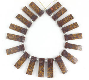 Haute qualité Rectangle perles mariam jaspe perle cristal femmes collier bijoux carré pierre précieuse perle fabrication de bijoux suppler - Product Image 4