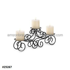 Candelabro t-lite de hierro negro, árbol, ciervo - Product Image 2